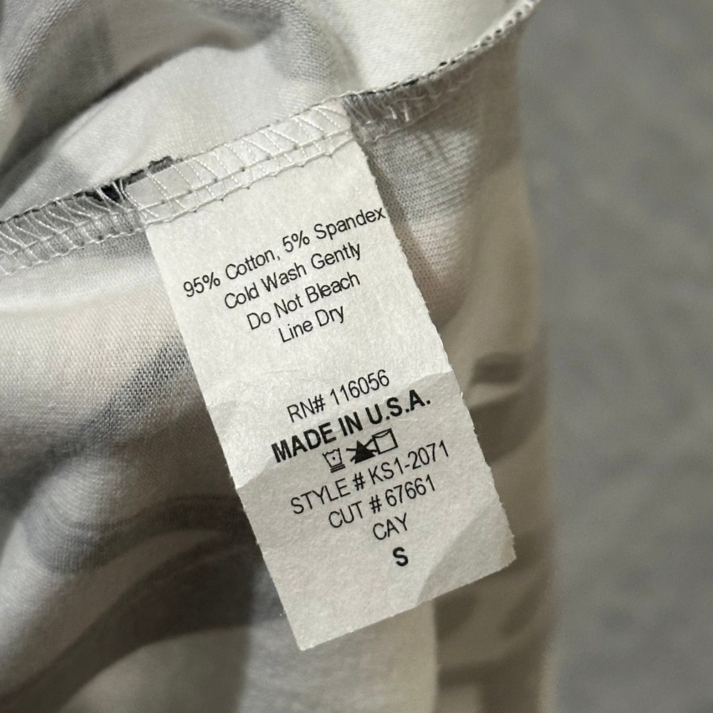 Lot of 2 - Jess & Jane Abstract Geometric 3/4 Sleeve Tops Black White Abstract S - Picture 10 of 15